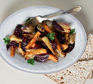 Pečené sladké brambory s řepou