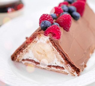 Banánová střecha z BEBE sušenek