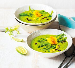 Pikantní hrášková polévka s kokosovým mlékem