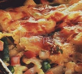 Špagety zapečené se zeleninou