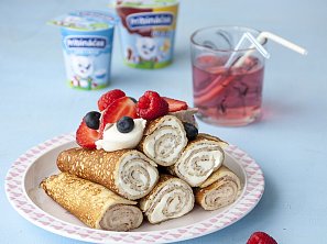 Palačinky s Pribináčkem a ovocem