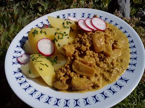 Mleté maso s ředkvičkami