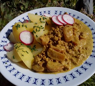 Mleté maso s ředkvičkami