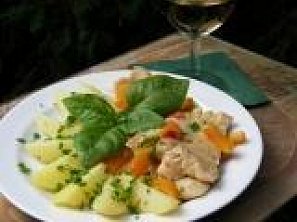 Krůta na víně se zeleninou