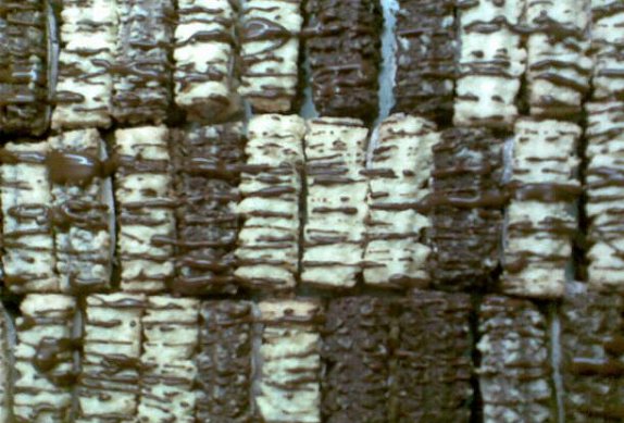 Barevné kokosové tyčinky s kakaovým krémem