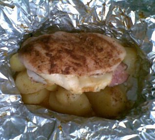 Kuřecí řízky s klobáskou (v alobalu)