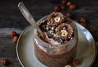 Ovesná kaše přes noc s příchutí Ferrero Rocher