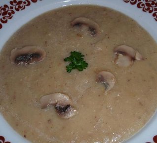 Bramborovo-celerová polévka (krém) se žampiony