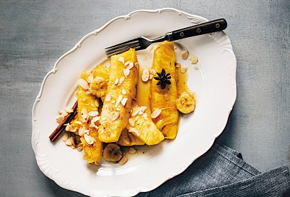 Grilovaný ananas s vanilkovo-pomerančovou omáčkou