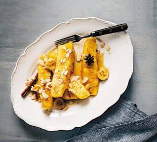 Grilovaný ananas s vanilkovo-pomerančovou omáčkou