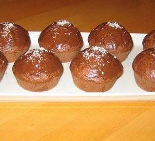 Kakaovo-kokosové muffiny Kakaovo-kokosové muffiny