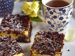 Strouhaný tvarohový koláč