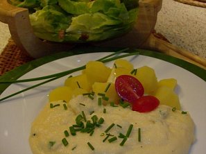 Vajíčková krupice s pažitkou