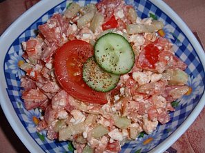 Zeleninový salát s cottage sýrem