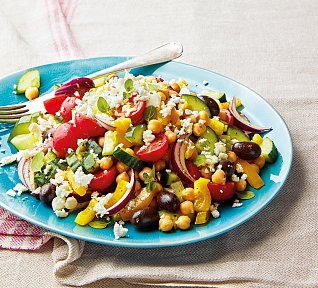 Řecký salát s cizrnou