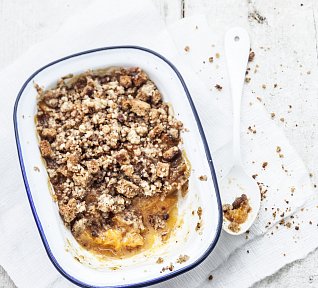 Crumble s meruňkami