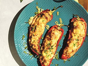 Kapie plněné kuřecím masem