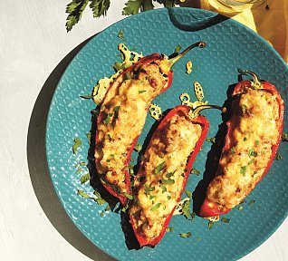 Kapie plněné kuřecím masem