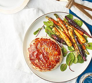 Glazované barevné mrkve