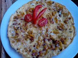 Selská omeleta se zelím