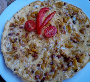 Selská omeleta se zelím