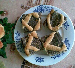 Mřížkový koláč : pudinkovo-makový