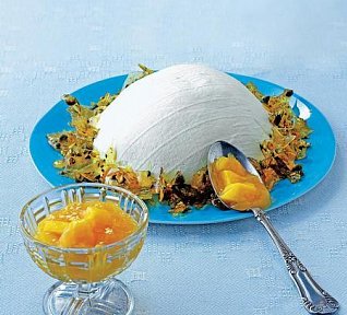 Tvarohový krém s mangovým kompotem