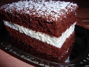 Jednoduché kakaovo-tvarohové řezy