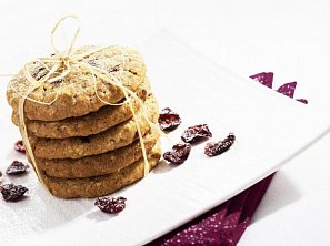 Ovesné cookies s brusinkami