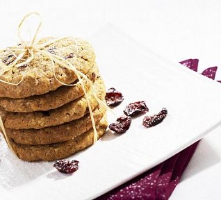 Ovesné cookies s brusinkami