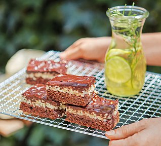 Čokoládové brownies s karamelovou krustou