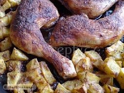 Vávrovo pečené kuře s bramborami