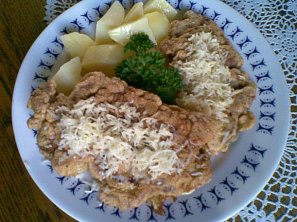 Řízky v kari těstíčku se sýrem