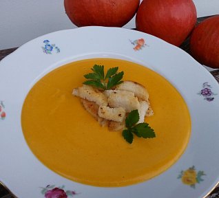 Dýňová krémová polévka s Paloučkem