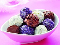 Valentýnské čokoládové pralinky