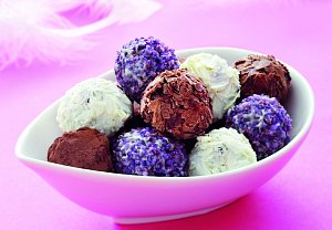 Valentýnské čokoládové pralinky