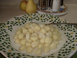 Gnocchi s gorgonzolou a hruškou