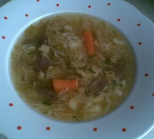 Hovězí polévka s masem - dietní
