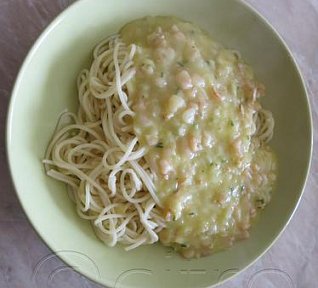 Těstoviny v krevetové omáčce