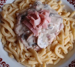 Houbovo-smetanové špecle