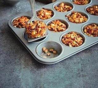 Koláčky s jablky a slaninou