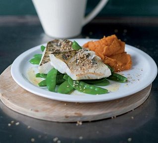 Candát a batátové pyré