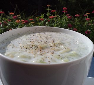 Okurkový salát s Kyškou