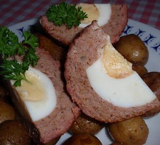 Pštrosí vejce - pečená