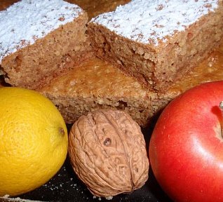 (nejen) Jablkovo - vločkový koláč