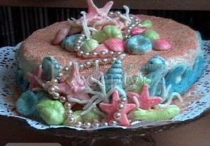 Mořský dort z marcipánu