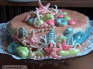 Mořský dort z marcipánu