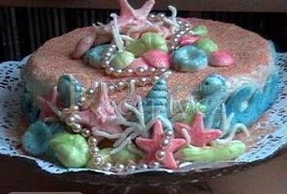 Mořský dort z marcipánu