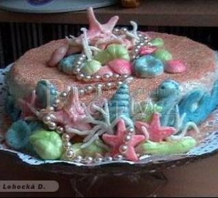 Mořský dort z marcipánu