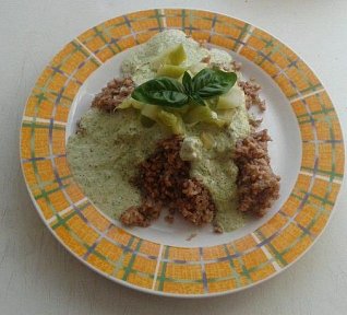 Brokolicové pyré na pohance